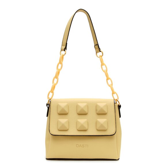 DASTI Studded Crossbody Handbag Yellow – Medium Size Purse + Black Option - Picture 8 of 9